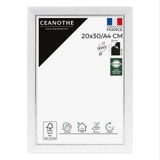 Cadre Photo Vittoria Blanc 20x30/a4 Cm Blanc Bois Massif Fsc