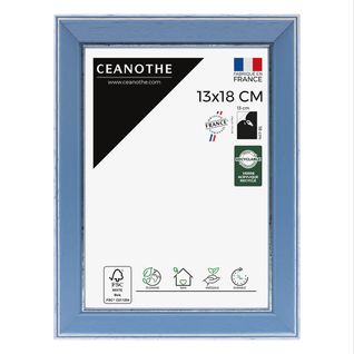 Cadre Photo Vittoria Bleu 13x18 Cm Bleu Bois Massif Fsc