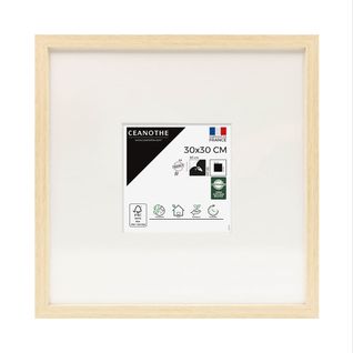 Cadre Photo Wild Brut 30x30 Cm Avec Passe-partout 13x13 Cm Brut Résine Recyclée
