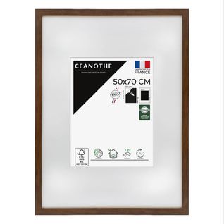 Cadre Photo Wild Ébène 50x70 Cm Avec Passe-partout 30x40 Cm Brun Résine Recyclée
