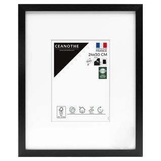 Cadre Photo Wild Noir 24x30 Cm Avec Passe-partout 13x18 Cm Noir Résine Recyclée