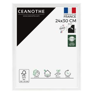 Cadre Photo Essentiel Exposition Blanc 24x30 Cm Blanc Bois Massif Fsc