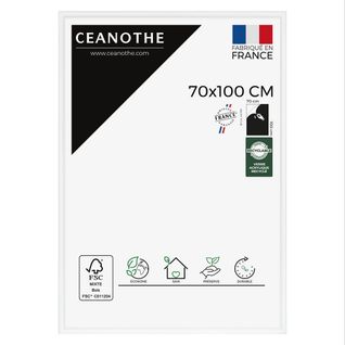 Cadre Photo Essentiel Exposition Blanc 70x100 Cm Blanc Bois Massif Fsc