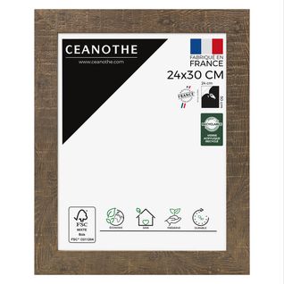 Cadre Photo Fauve 24x30 Cm Marron Clair Résine Recyclée