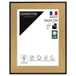 Cadre Photo Loft Noir 18x24 Cm Marron Résine Recyclée