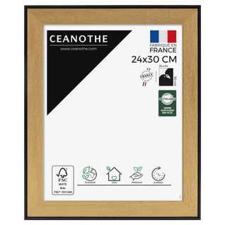 Cadre Photo Loft Noir 24x30 Cm Marron Résine Recyclée
