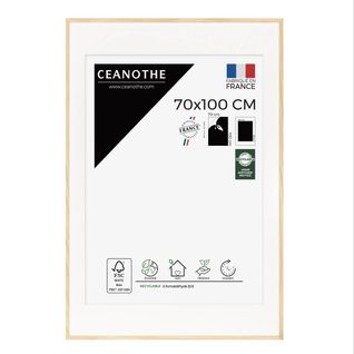 Cadre Photo 70x100 Cm Chêne Albaavec Passe-partout 60x80 Cm Bois Brut Chêne