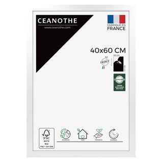 Cadre Photo Design Éternel Blanc 40x60 Cm Blanc Bois Reconstitué Fsc