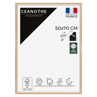 Cadre Photo Essentiel Exposition Brut 50x70 Cm  Bois Clair Naturel Bois Massif Fsc