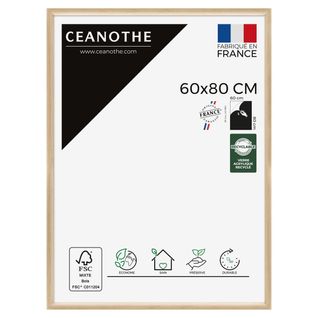 Cadre Photo Essentiel Exposition Brut 60x80 Cm  Bois Clair Naturel Bois Massif Fsc