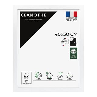 Cadre Photo Karma Blanc 40x50 Cm Blanc Bois Reconstitué Fsc