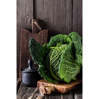 Tableau Sur Verre Synthétique Chou Authentique 80x120 Cm