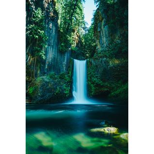 Tableau Sur Toile Cascade Verte 45x65 Cm