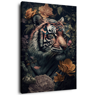 Tableau Sur Toile Tigre Dans La Jungle 45x65 Cm