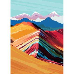 Tableau Sur Toile Vinicunca 45x65 Cm