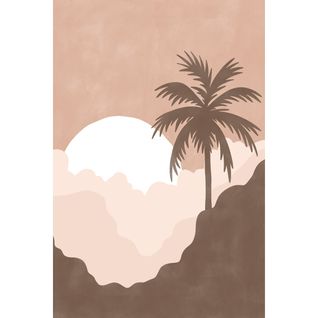 Tableau Sur Toile Illustration Crépuscule 30x45 Cm