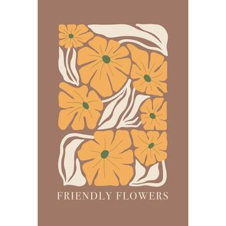 Tableau Sur Toile Friendly Flowers 80x120 Cm