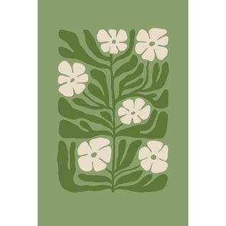 Tableau Sur Toile Composition Florale Verte 80x120 Cm