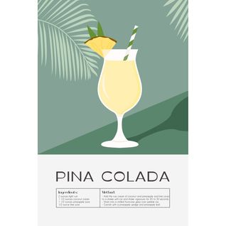 Tableau Sur Toile Pina Colada 65x97 Cm