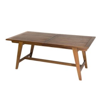 Maeva - Table De Jardin Rect. Scandi Ext. 180/240cm Bois Teck Huilé