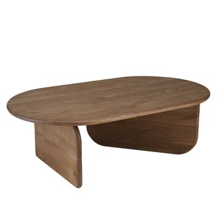 Romy - Table Basse 140cm Forme Organique En Bois De Mindi