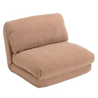 Angele - Chauffeuse 1 Place Convertible En Tissu Couleur Vieux Rose