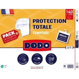 Pack Couette 200x200 Cm + 2 Oreillers 60x60 Cm + 2 Proteges Oreiller 60x60 Cm - Garnissage 100% Pol
