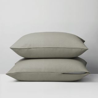 Lot De 2 Taies D'oreiller 2 En 1 - Alèse Absorbante Intégrée - Coloris Sable 60 X 60 Cm Marron