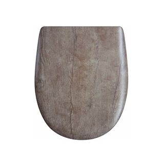 Abattant Déclipsable - - Effet Chêne Vieilli - 36x46.5 Cm - Beige Foncé