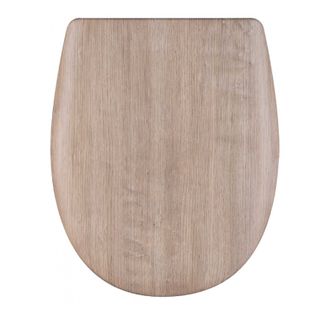 Abattant Déclipsable - Effet Bois Naturel - 46.5x36 Cm - Beige
