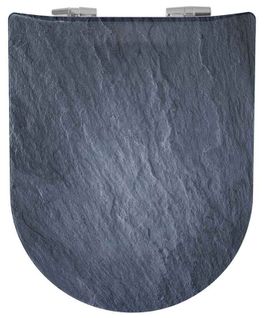 Abattant Double Olfa Déclipsable Imitation Ardoise Mat - 47x36.5 Cm - Ardoise