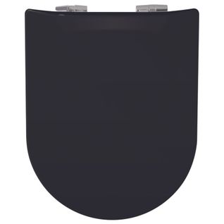 Abattant Wood Slim Déclipsable Uni - 36.5x48 Cm - Noir