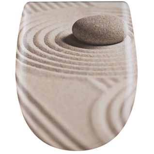 Abattant Easy Clip Avec Descente Assistée Au Style Feng-shui - 38x49.5 Cm - Beige