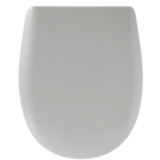 Abattant Easy Clip Avec Descente Manuelle Uni - 36x46.5 Cm - Gris Perle