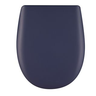 Abattant Easy Clip Avec Descente Manuelle Uni - 36x46.5 Cm - Bleu Marine