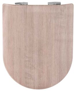 Abattant Wood Slim Déclipsable Esprit Bois Naturel - 47.5x36.5 Cm - Beige