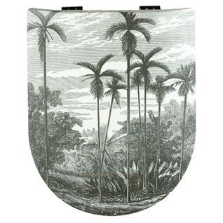 Abattant Wood Slim Déclipsable Esprit Exotique - 47.5x36.5 Cm - Gris Clair