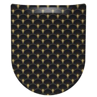 Abattant Wood Slim Avec Descente Assistée Art Deco - 47.5x36.5 Cm - Bleu Foncé