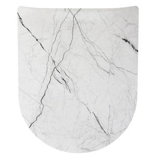 Abattant Wood Slim Déclipsable - Effet Marbre De Carrare - 47.5x36.5 Cm - Blanc