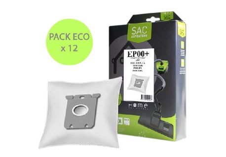 Sac aspirateur HOME EQUIPEMENT HEEP00+ECO x 12