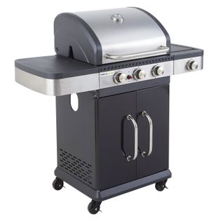 Barbecue Au Gaz Fidgi 3 Avec Thermomètre - 3 Brûleurs + Réchaud 11,5kw