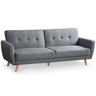Canapé Convertible Clic-clac Scandinave Refresha Tissu Gris Clair