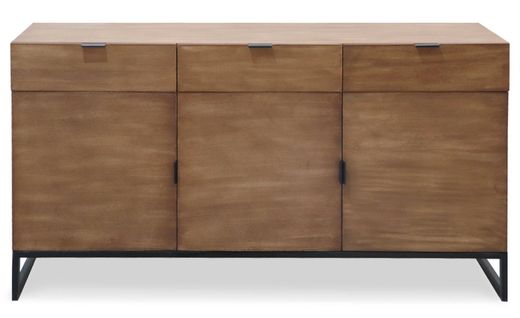 Buffet 3 Portes Et 3 Tiroirs Panara Bois Chêne Clair