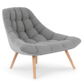 Fauteuil Danios Tissu Gris Clair