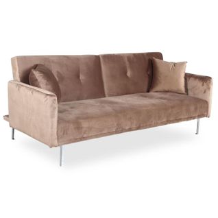 Canapé Convertible 3 Places "lacla" 191cm Taupe