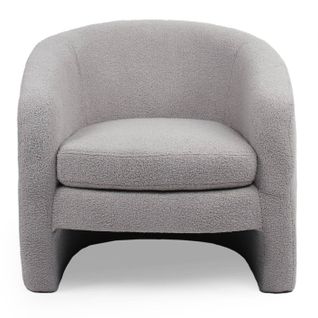 Fauteuil Arrondi Bouclette "herschel" 82cm Gris