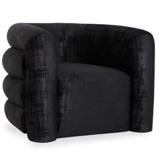 Fauteuil Design Bouclette "elisa" 95cm Noir