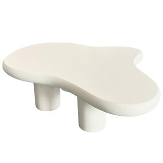Table Basse Forme Courbes Naturelles Valdo 69x100cm Crème