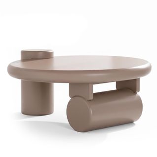 Table Basse Ronde Asymétrique 100cm Yang Taupe