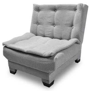 Fauteuil Transformable En Banquette Lefkada Tissu Texturé Gris